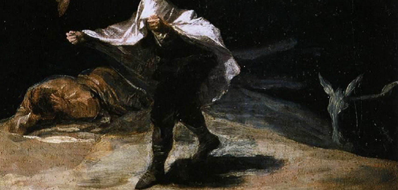От готики до гойи. Франсиско Гойя шабаш ведьм. Франсиско Гойя полёт ведьм. Полет ведьм Гойя картина. Шабаш ведьм картина Гойи 1823.