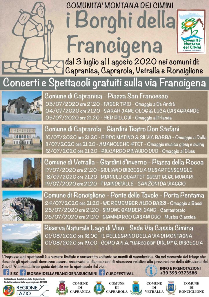 | 3 LUGLIO 2020 | CAPRANICA - Omaggio a De André del Faber Folk Trio