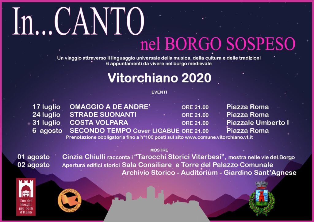 | fino al 6 AGOSTO 2020 | VITORCHIANO - "In…Canto nel Borgo Sospeso", un'estate tra musica e cultura