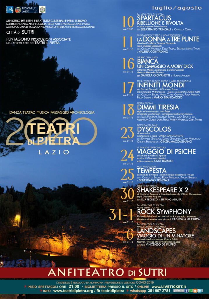 | 10 LUGLIO 2020 | SUTRI - Teatri di Pietra, Spartacus apre la rassegna all’anfiteatro romano