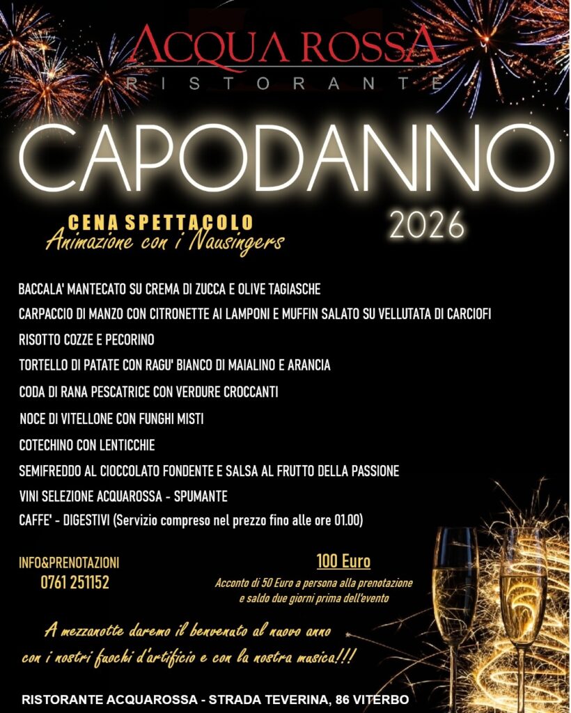 | 31 DICEMBRE 2025 | TUSCIA - Le proposte per il Capodanno nella Tuscia!
