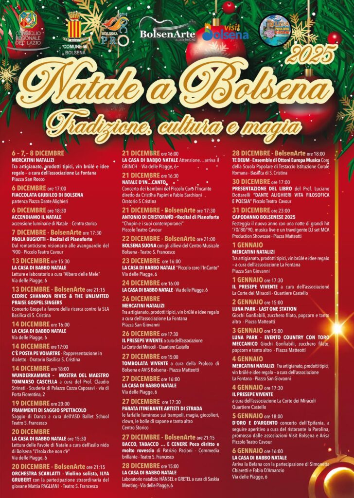 | NATALE 2025 | TUSCIA - Le proposte del periodo Natalizio!