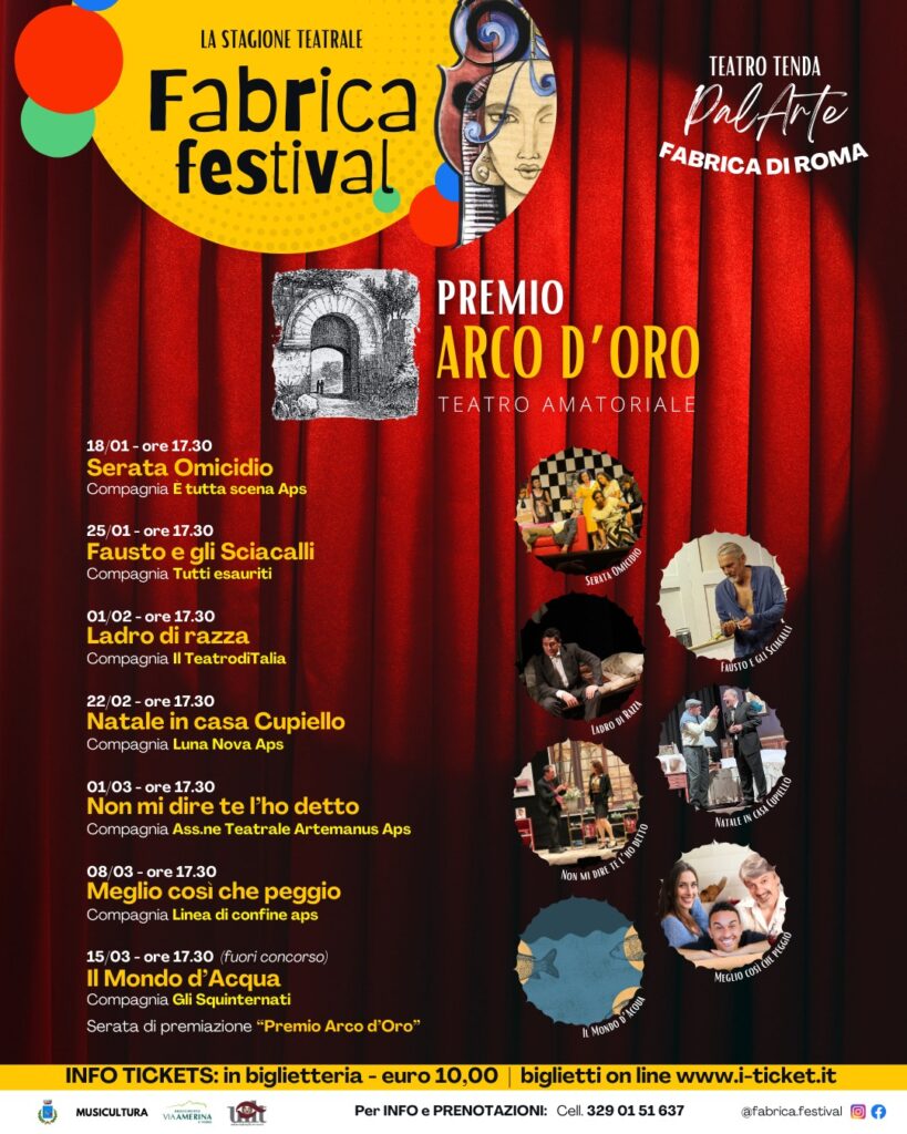 | Dal 18 GENNAIO al 15 MARZO 2026 | FABRICA DI ROMA - Prosegue il Fabrica Festival 2026!