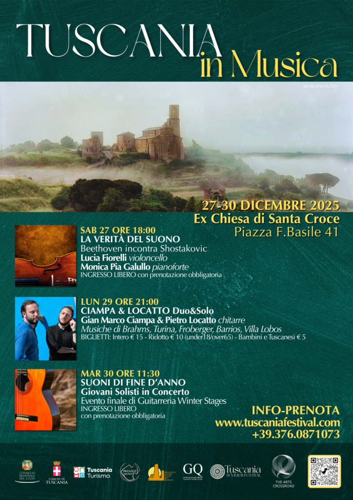 | 27,29,30 DICEMBRE 2025 | TUSCANIA - Una nuova stagione nel cuore della città antica con "Tuscania in musica"