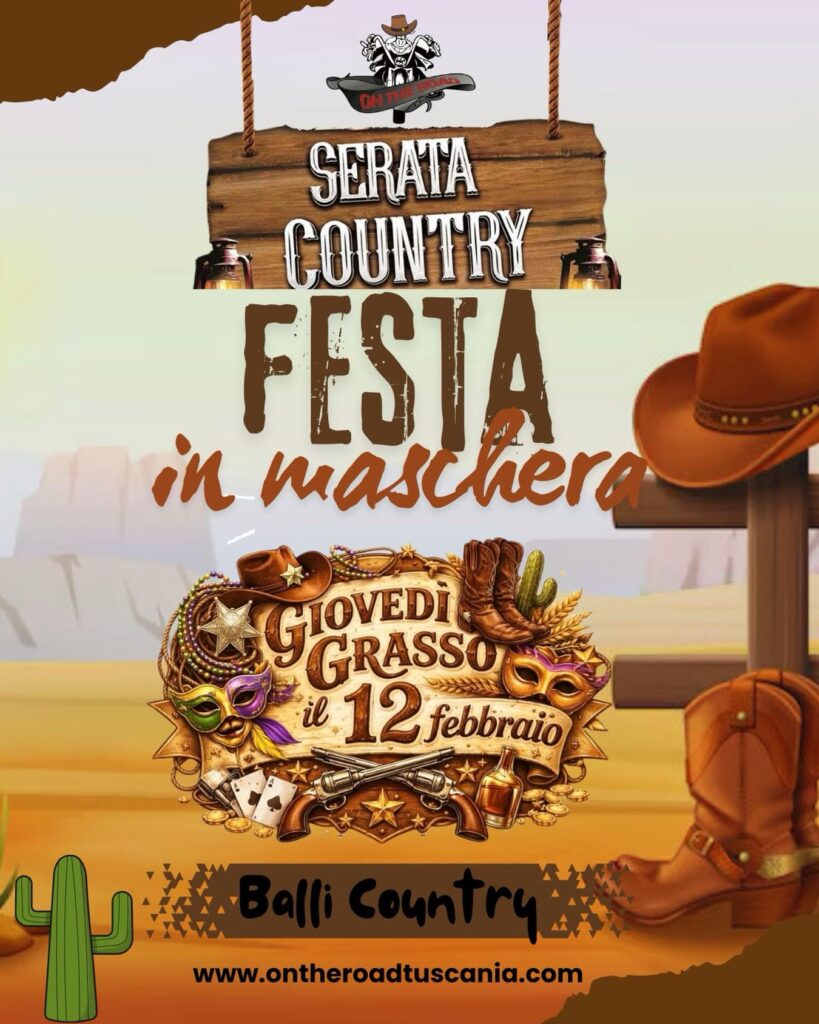 | 12 FEBBRAIO 2026 | TUSCANIA - All'On The Road tutto pronto per la serata country!