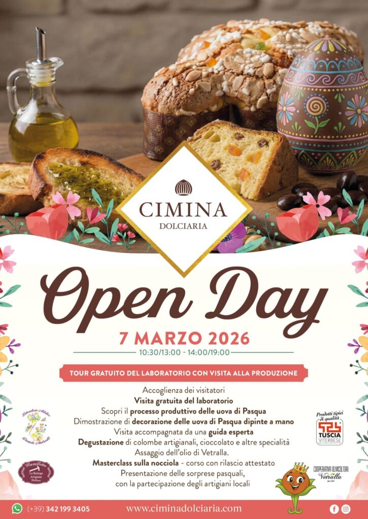 | 7 MARZO 2026 | CAPRANICA - Open Day alla Cimina Dolciaria!