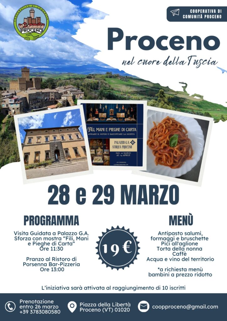 | Dal 20 MARZO al 19 APRILE 2026 | PROCENO - Al via la nuova edizione di “Fili, Mani e Pieghe di Carta”: animare il mondo e raccontare la società