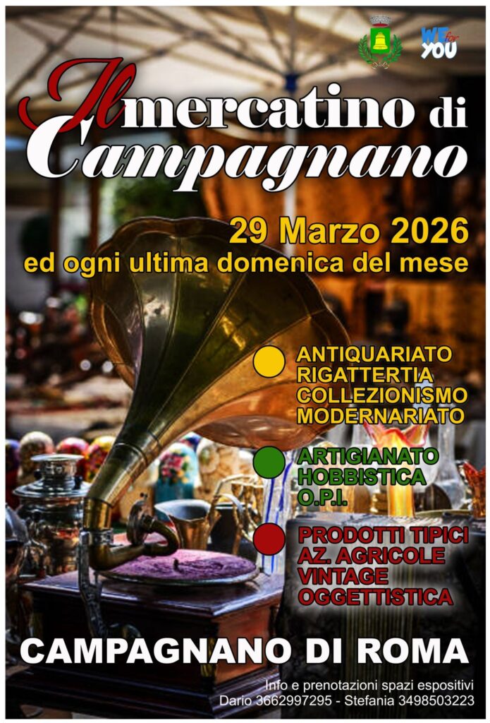 | 29 MARZO 2026 | CAMPAGNANO DI ROMA - Tutto pronto per "Il Mercatino di Campagnano"!
