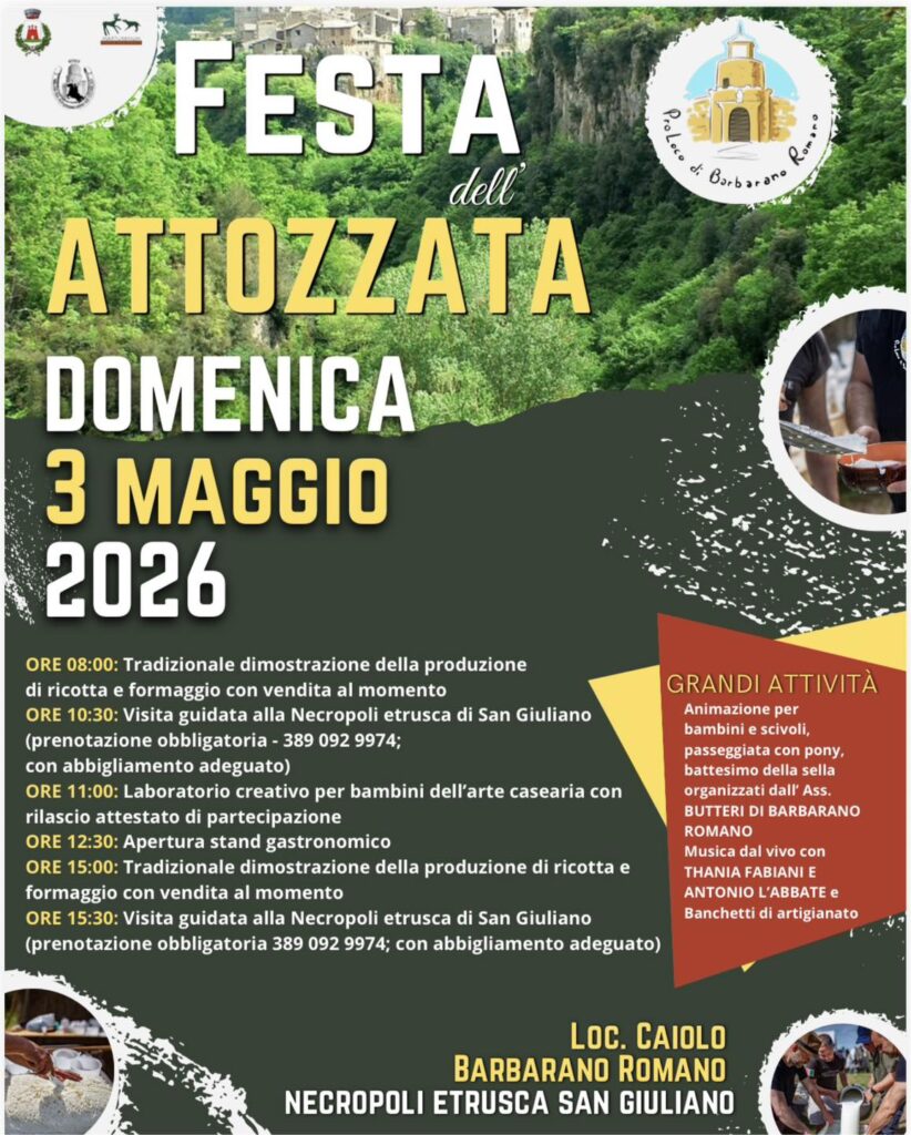 | 3 MAGGIO 2026 | BARBARANO ROMANO - Torna la Festa dell'Attozzata!