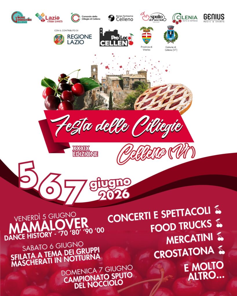 | 5,6,7 GIUGNO 2026 | CELLENO - Torna la Festa delle Ciliegie!