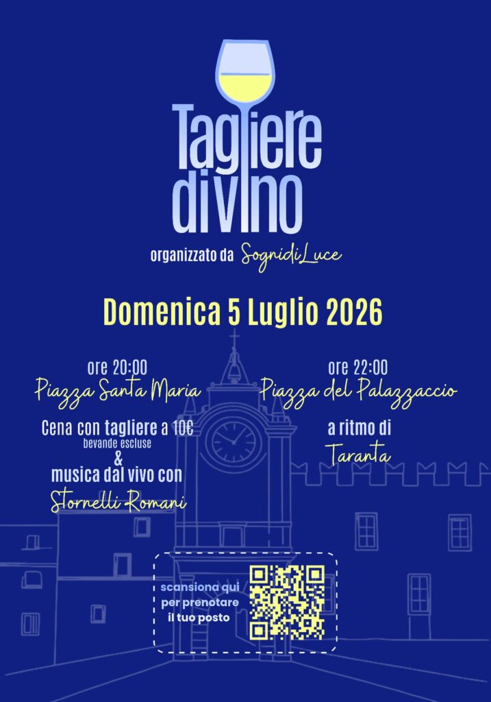 | 5 LUGLIO 2026 | CAPRANICA - Gusto e musica con "Tagliere divino"