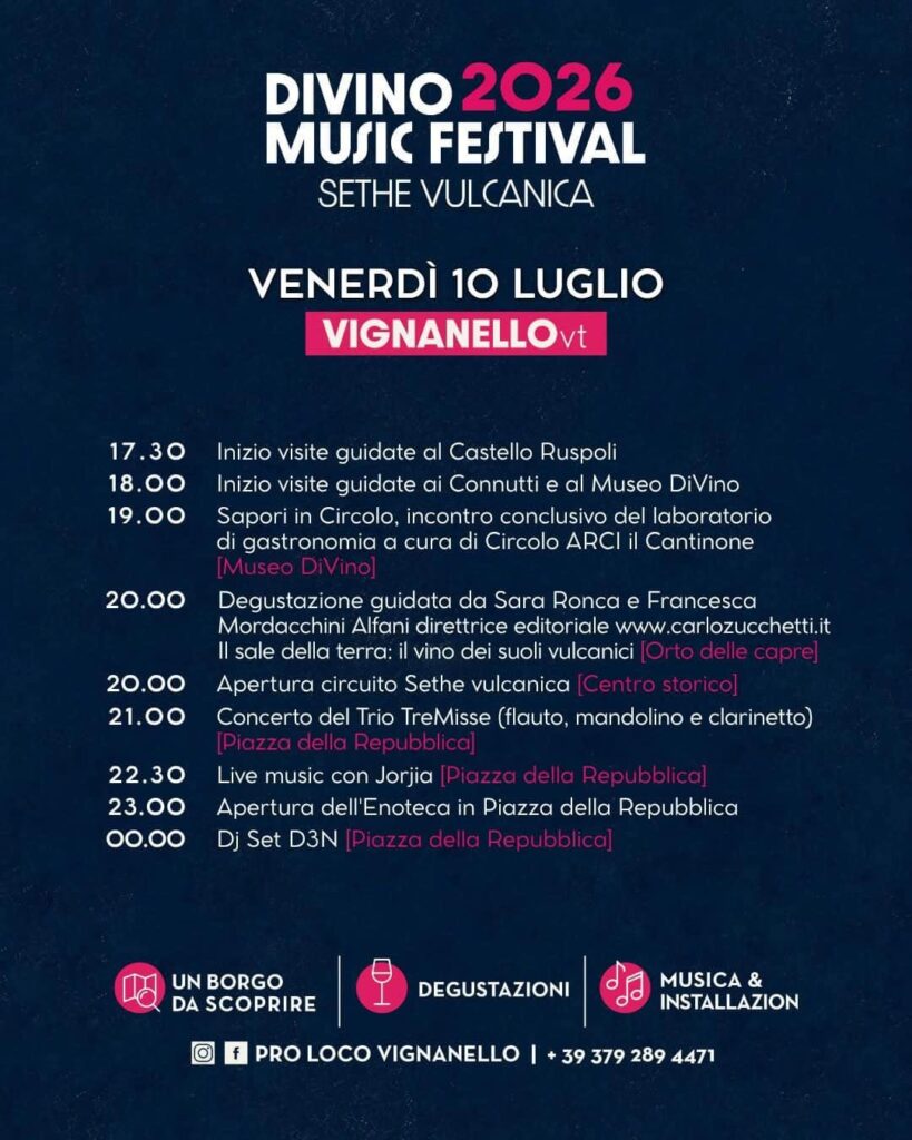 | 10,11 LUGLIO 2026 | VIGNANELLO - Al via Divino 2026 Music Festival!